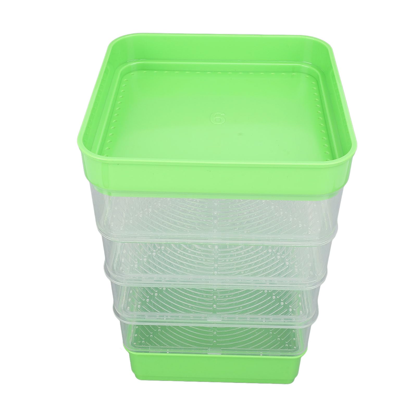 Pssopp 4 Tier Stackable Microgreens Growing Kit - Space Saving Seed Sprouter Tray for Sprouts and Microgreens with Sunshade