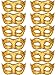 TOODOO 12 Pieces Half Mardi Gras Masquerade Mask Venetian Masks Set for Carnival Prom Ball Fancy Dress Party Supplies (Style 3)