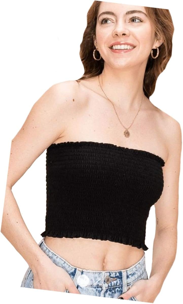 Buy Visionbyankita's Smocked Tube Tops for Women's (Bandeau Top) at