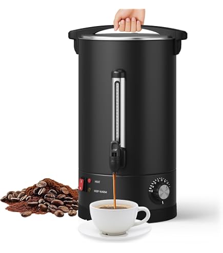 Amazon.com | Garvee Coffee Urn 100 Cups, Stainless Steer Thermos for Hot  Beverage, Hot Coffee Urn, Commercial Grade Hot Coffee Dispenser with Coffee  Percolator, Silver: Coffee Urns