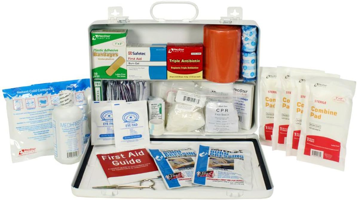 OSHA & ANSI First Aid Kit, 50 Person, 198 Pieces, Indoor