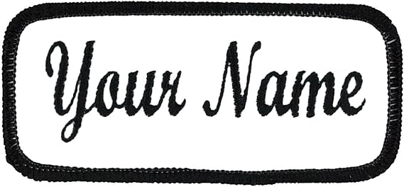Amazon Com Name Patch Uniform Or Work Shirt Personalized Embroidered Multiple Styles Arts Crafts Sewing