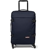 EASTPAK Trans4 S – 44L Large Wheeled Luggage with Dual Compartments, TSA Lock, 360° Spinner Wheels, and Diamond-Embossed Handle, Ultra Marine