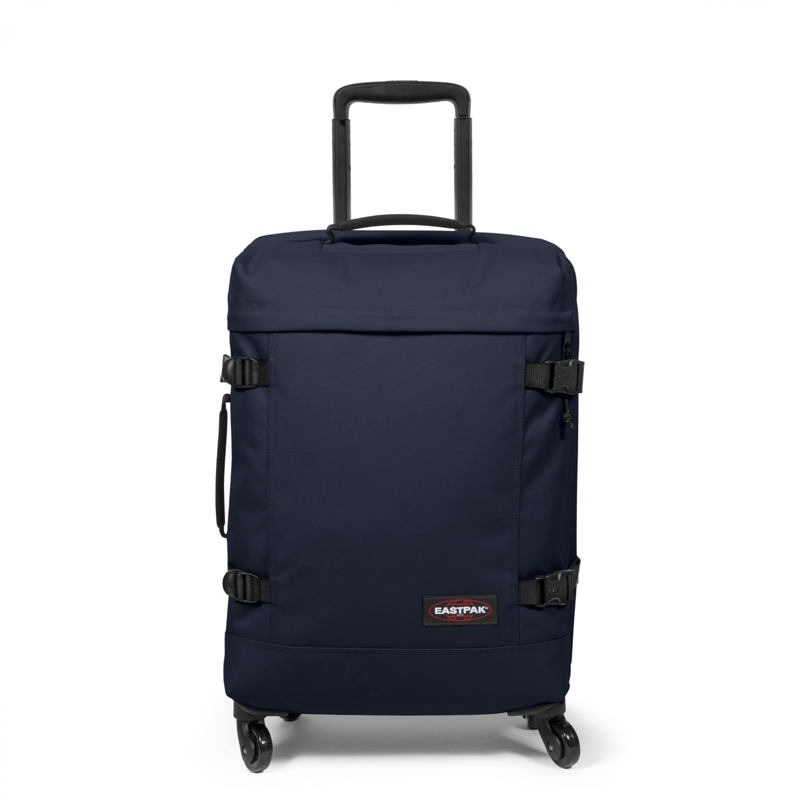 Photo 1 of EASTPAK Trans4 S – 44L Large Wheeled Luggage with Dual Compartments, TSA Lock, 360° Spinner Wheels, and Diamond-Embossed Handle, Ultra Marine