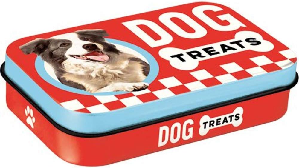 Nostalgic-Art 82206 Retro Dog Treats - Gift Idea for Dog Owners Tin Box for Travel Vintage Design, 4.15 L (Pack of 1)