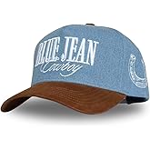 Vintage Western Trucker Hat | Men & Women | Country Cute Caps for Cowgirls Cowboys | Camo Denim Embroidered Cotton | Snapback