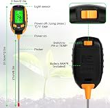 Flintronic 4-in-1 Soil Tester pH Moisture Temperature Light LCD Indoor Outdoor view 2