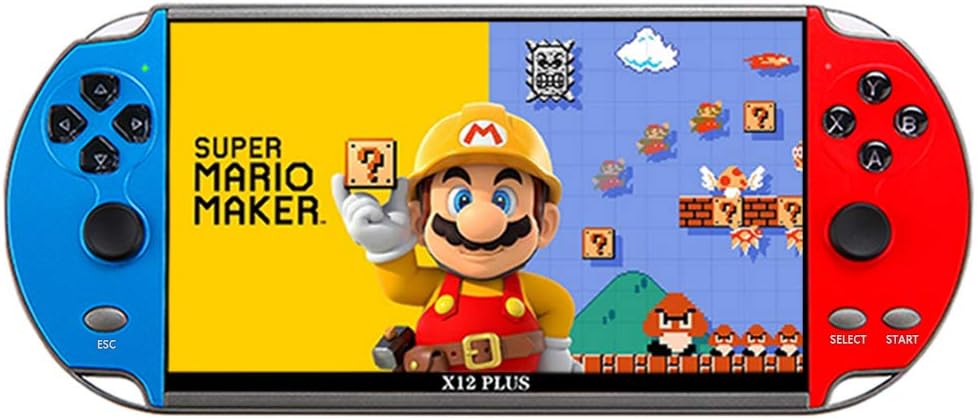 X12PLus-7.0-inch Handheld Game Console with More Than 10,000 Games Built-in Support for 12 Large emulators Game Progress Save Game Download Toy Gifts (16 GB)