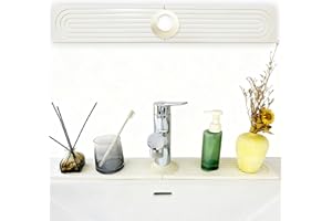 WUZEI Faucet Mat for Kitchen Sink, Diatomaceous Earth Stone Splash Guard Tray, Fast Drying Stone Sink Mat, Prevents Water Spl