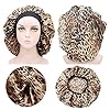 2Pcs-Satin-Bonnet-Silk-Night-Sleep-Cap-Wide-Band-Soft-Sleep-Hat-Sleeping-Hair-Care-Headwrap-for-Long-Short-Curly-Natural-HairBlackLeopard-pattern 2Pcs Satin Bonnet, Silk Night Sleep Cap Wide Band Soft Sleep Hat Sleeping Hair Care Headwrap for Long Short Curly…