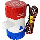 Submersible Boat Bilge Water Pump 12v Non-Automatic Marine Electric Bilge Pump for Ponds, Pools, Spas Silent, Boat Caravan RV Submersible