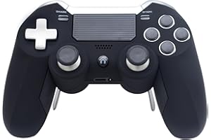 Eagolloar Modded Controller for PS4,Wireless Rapid Fire Scuf PS4 Elite Gaming Controller with Trigger Stops and Back Paddles for Remapping Buttons-Black