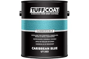 Tuff Coat UT-203 Caribbean Blue - 1 Gallon: Submersible, Water-Based, Rubberized Non-Skid Coating