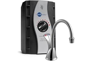 InSinkErator Wave Instant Hot and Cold Water Dispenser System - Faucet & Tank, Chrome, HC-Wave-C