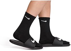 NIKE Kids' Kawa Slide Sandal, Black/White, 3 M US