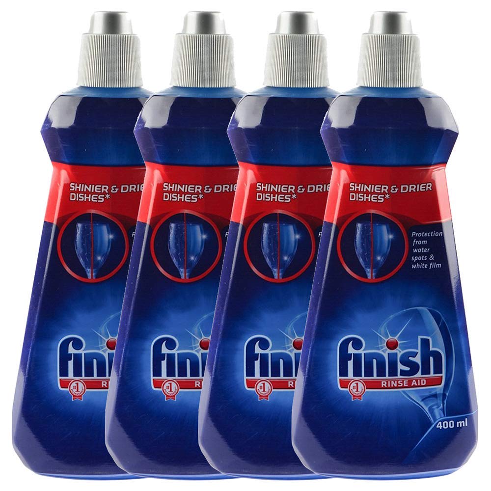 Finish Dishwasher Rinse Aid, Shine & Dry 400 ml (Pack of 4) Amazon