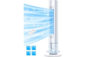 BALKO 3 IN 1 Evaporative Air Cooler, 35-INCH Swamp Cooler Air Conditioner Portable for Room w/2 Modes & 3 Speeds, Remote & 7H Timer, 60°Oscillation, Tower Evaporative Cooler for Indoor Bedroom Office