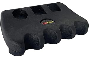 SINOBILLIA Billiard cue stick holder (Black, 4-Cue), 4-Cue Portable pool cue holder, Weighted and durable billiard cue holder