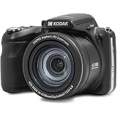 KODAK PIXPRO AZ425 20MP Digital Camera, 42x Optical Zoom, OIS, Black | 1080p Full HD Video, 24mm Wide Angle Lens, 3 Inch LCD, Bridge Camera, Li-Ion Battery, Wildlife and Sports