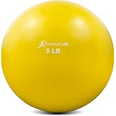 ProsourceFit Weighted Toning Exercise Balls for Pilates, Yoga, Strength Training and Physical Therapy, 2 lb to 8 lb, Color Coded