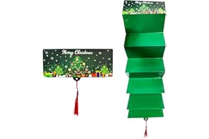 Christmas Money Cards,Gift Card Holder with 10 Slots,Envelope for Checks,Party Gifts,Family Photo(Green)