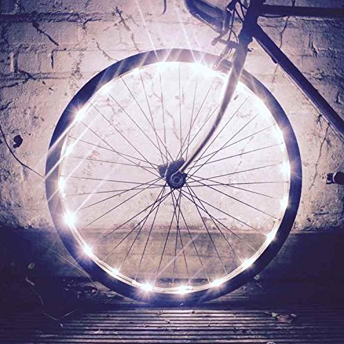 Bicycle Wheel Lights - Ultra Bright Waterproof LED by Oceanstar (White) - Thumbnail 3