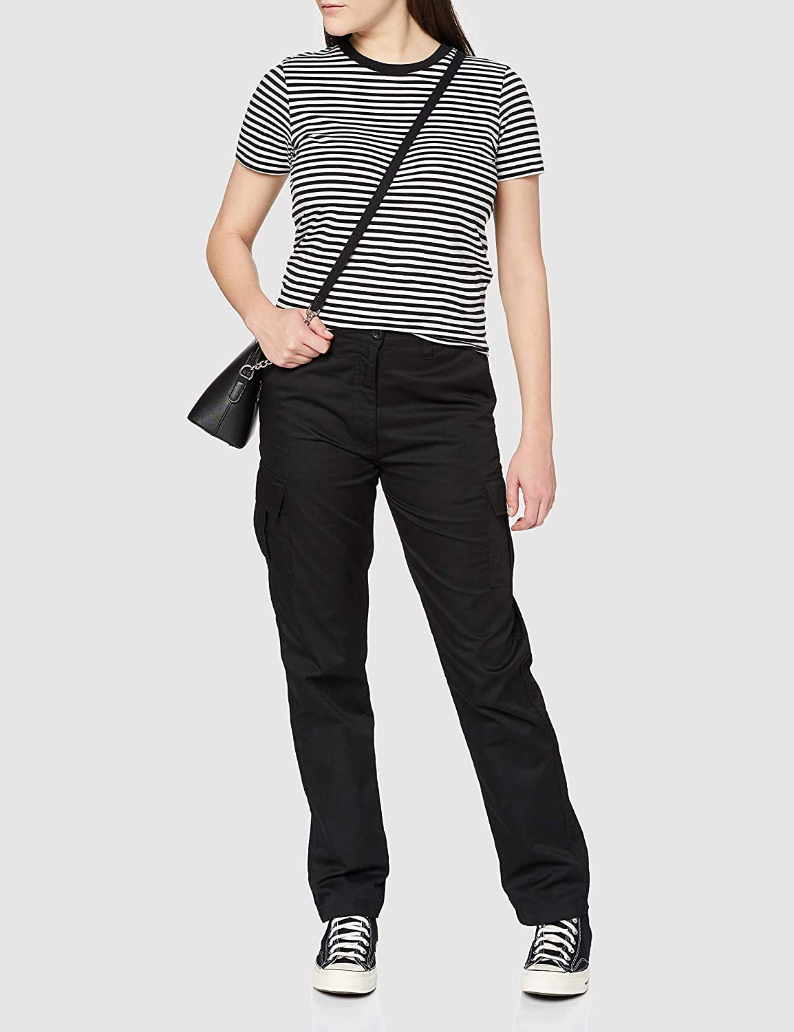Lee Cooper Ladies Work Cargo Trousers Heavy Duty Workwear Easy Care Multi Pocket Work Safety Classic pants for Women (Black 10 UK / 30" Leg - Image 3