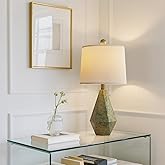 PoKat 20.25" Green Table Lamps Set of 2 for Night Stands, Vintage Bedside Lamps for Bedroom Living Room, Retro Bedroom Lamps 