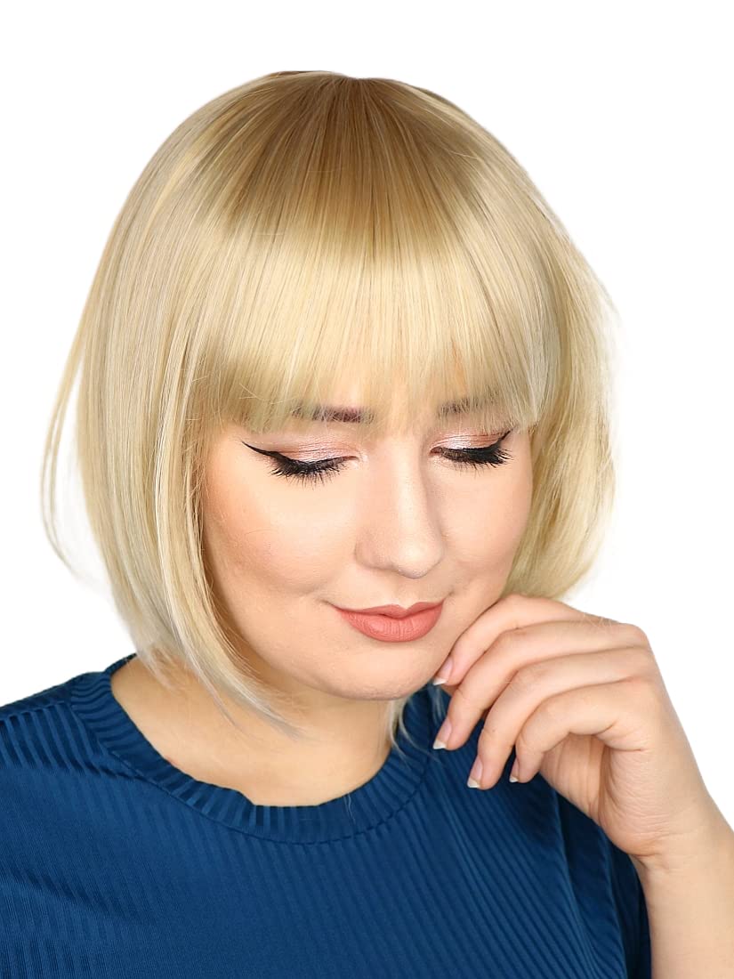 Prettyland Matte Natural Short BoB Wig Everyday Trendy Blonde Platinum Ombre C096