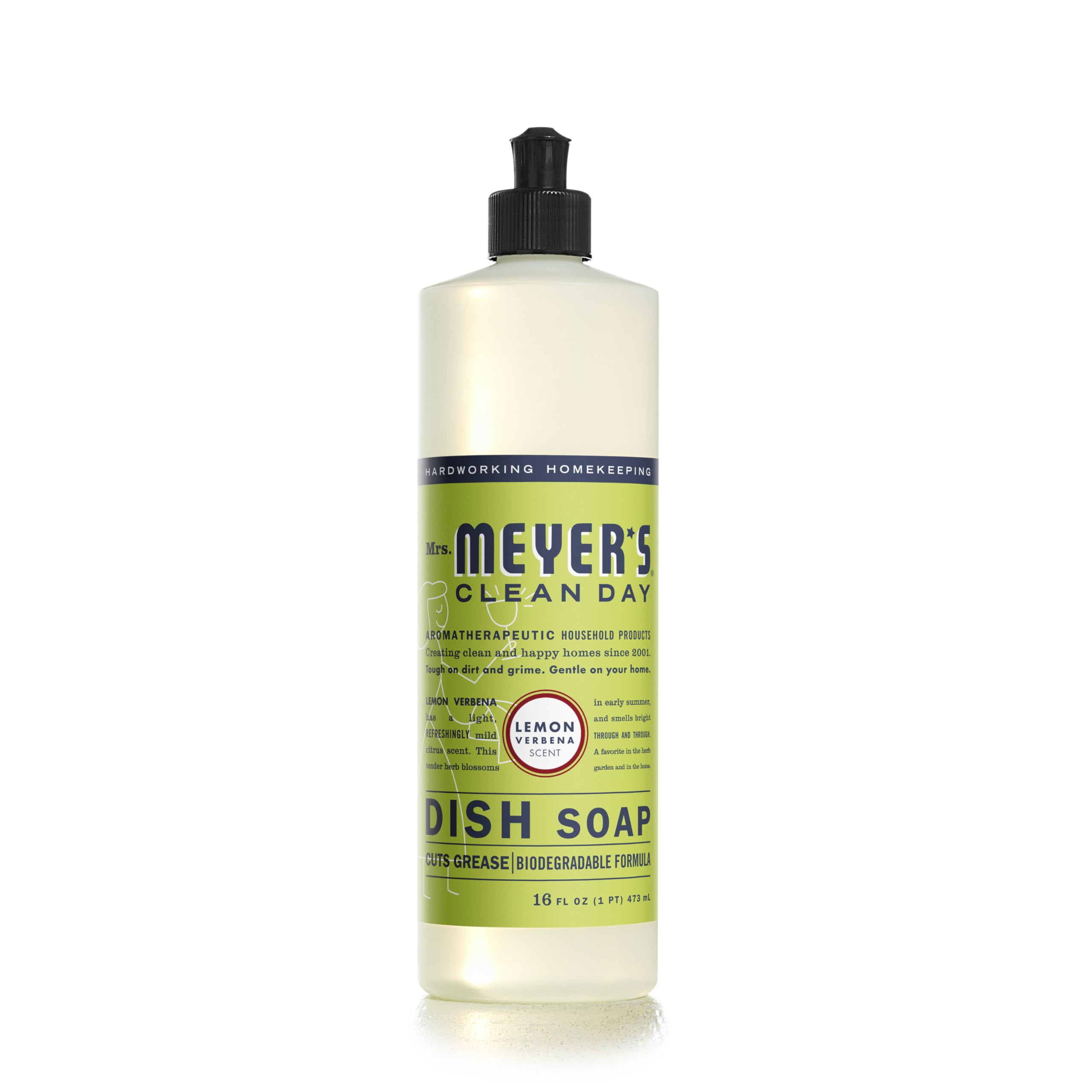 Photo 1 of MRS. MEYER'S CLEAN DAY Liquid Dish Soap, Biodegradable Formula, Lemon Verbena, 16 fl. Oz