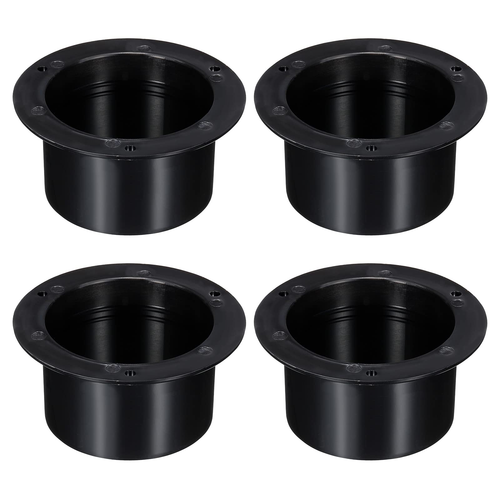 PATIKIL 3 Inch Duct Connector Flange, 4 Pack Exhaust Hose Flange ABS Round Air Duct for Heating Cooling Ventilation System