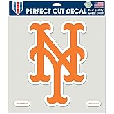 WinCraft MLB New York Mets 79774010 Perfect Cut Color Decal, 8" x 8", Black