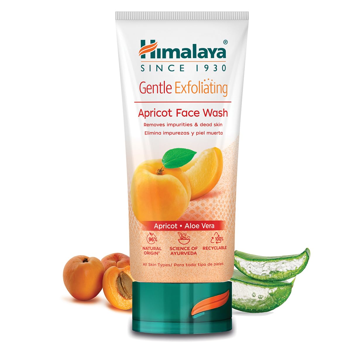 Himalaya Gentle Exfoliating Daily Face Wash with Herbal Actives Apricot, Neem, and Lemon, Suitable for all skin types -150ml