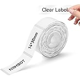 NIIMBOT Label Maker Tape for D11/D110/D101 Label Maker, 14 x 30 mm (0.55'' x 1.18'') for Home Office Labeling Tape Replacement, Clear