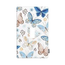 Pznen Watercolor Butterfly Single Toggle Switch