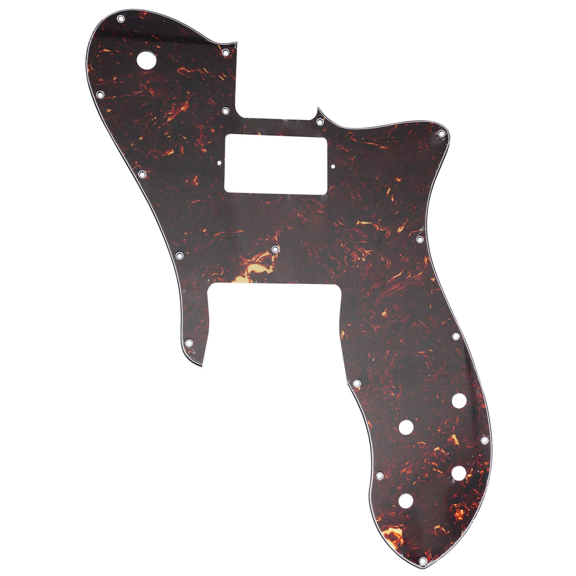 Musiclily Pro 16 Holes Single H Guitar Pickguard For USA/Mexico Fender 72 Tele Custom Style Electric Guitar, 4ply Tortoise Shell