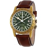Glycine Airman Vintage The Chief GMT Automatic Green Dial Men's Watch GL0307