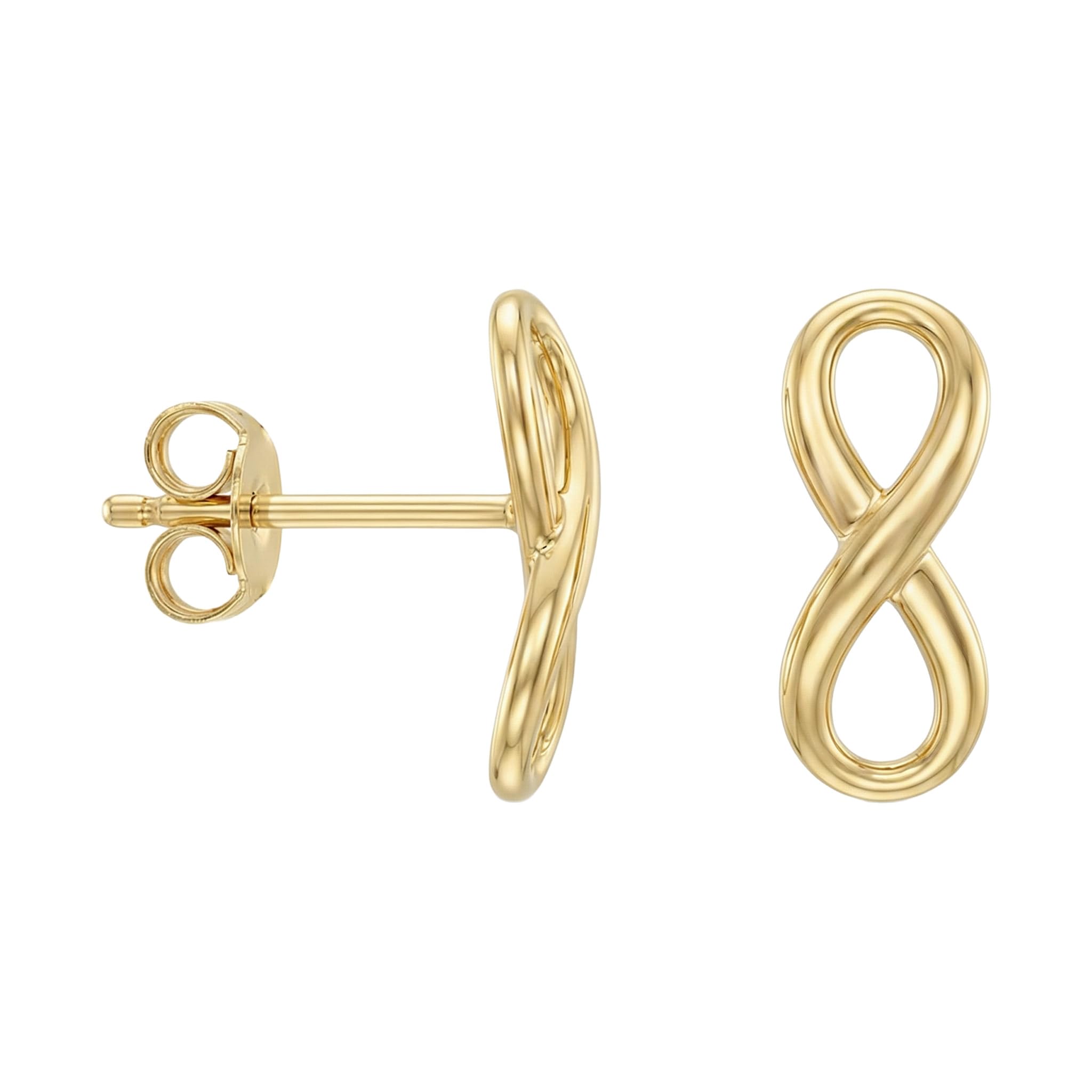 SOFIA MILANI - Women's Earrings 925 Silver - Gold Plated - Infinity Stud Earrings - 20589