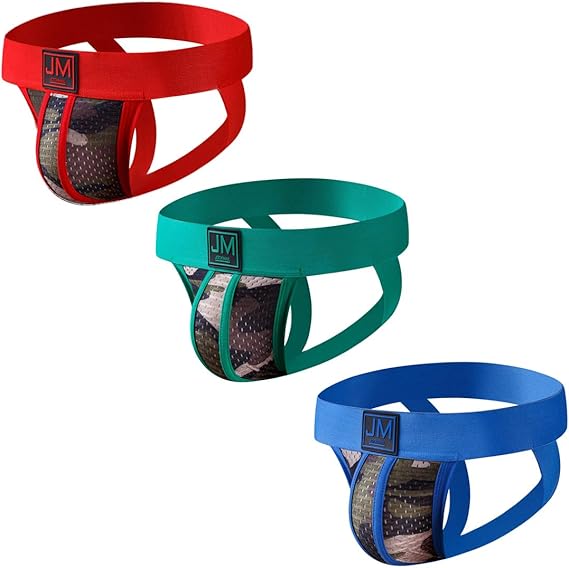 JOCKMAIL 3 unids/pack Mens Jock Strap malla para hombre atlético