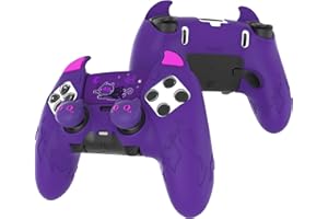 PlayVital Cute Demon Silicone Case for ps5 Edge Controller, Kawaii Controller Cover Skin Gamepad Protector for ps5 Edge Acces