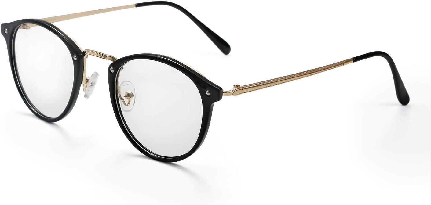 Vintage Round Metal Optical Eyewear Non-Prescription Eyeglasses Frame for Women
