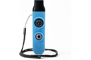 Emergency Survival Safety Whistle，Whistle for Kids with Lanyard,Compass,Thermometer,Ideal for Kayaking, Boating, Hiking, Camp