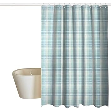 Amazon Com Geometric Floral Shower Curtain Ethnic Tartarn Pattern