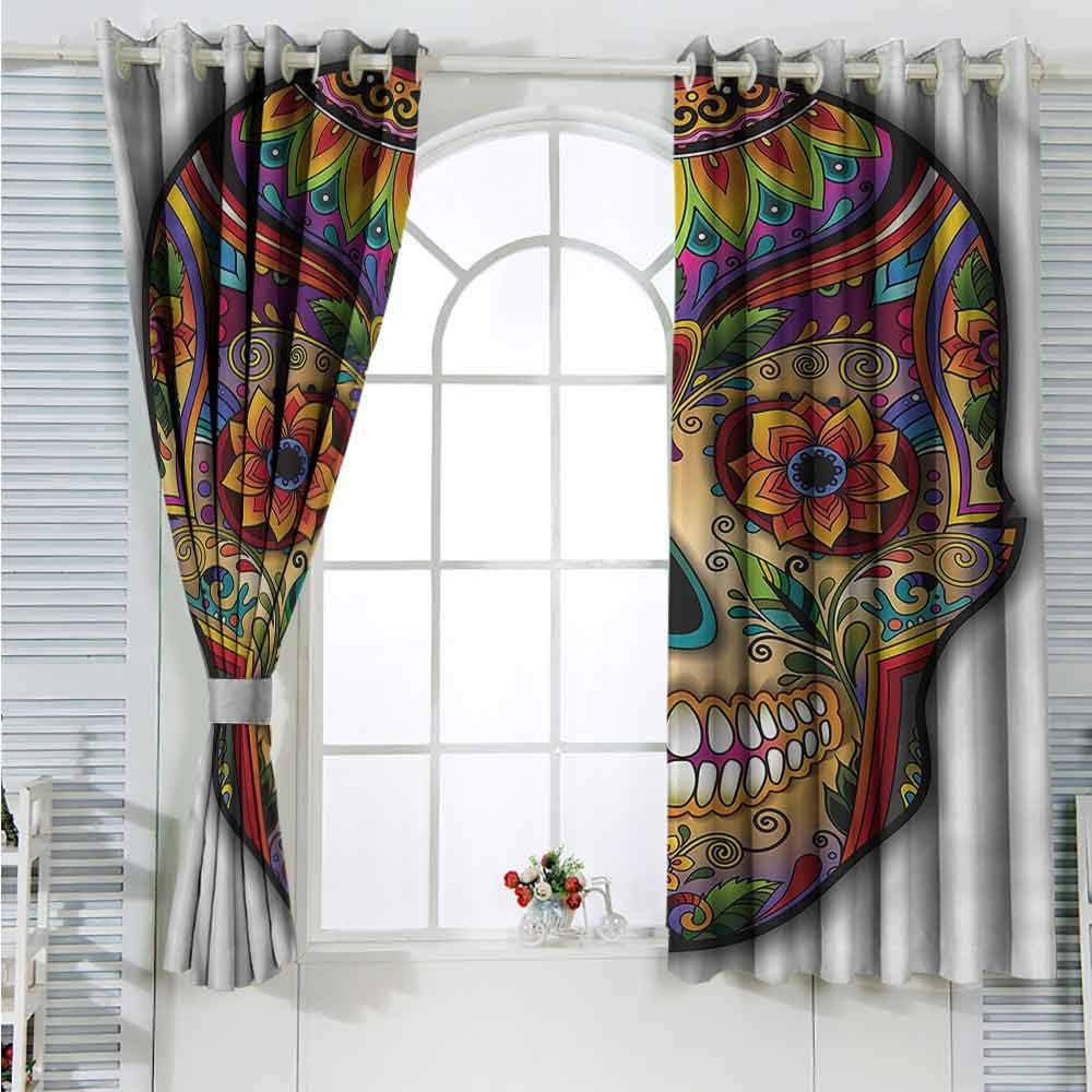 Day of The Dead - Cortinas opacas creativas con ojales Dia de Los