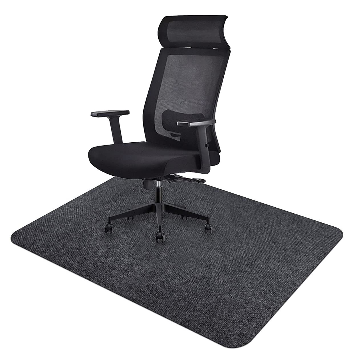 Icegrey Office Chair Mat Rectangular Washable Non Slip Floor Protector for Hardwood Floors and Tile Floor Dark Grey 120x90cm