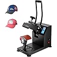 VEVOR 3.5x5.9 Inch Cap Press Heat Press Machine, Professional Transfer Hat Press with 12000 Hours Life, Digital LCD Timer and Temperature Control (350W)