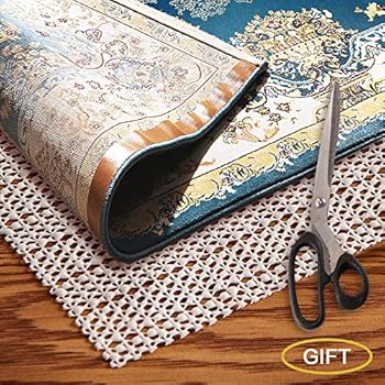 AMZOK Area Rug Pad Grippers 2x6 - Non-Slip Rug Pad 2x6 Rug Pad Under Rug Non Skid Under Cushions Extra Grip for Hardwood Floor Rug Non Slip Pad Skid for Rug Slip Rug Non Slip Carpet Mat