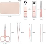 URAQT Professional Manicure Set 7 pcs Nail Clippers Eyebrow Grooming Kit view 2