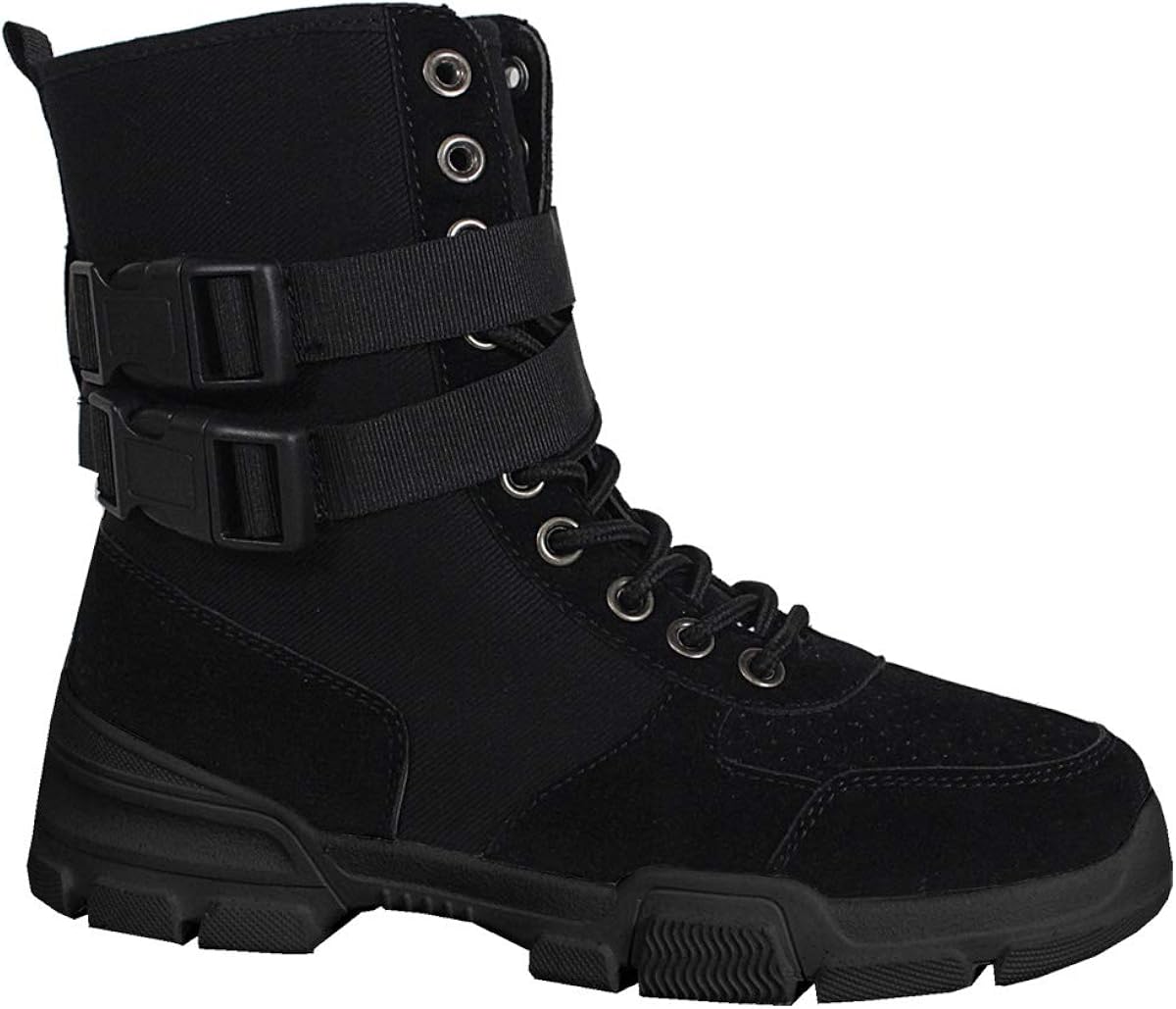 fabric combat boots