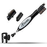 Frogger BrushPro Latch-It Golf Club Cleaner, Ergonomic Grip and Latch-it Magnet - Professional Golf Club Brush and Groove Cleaner for Golfers